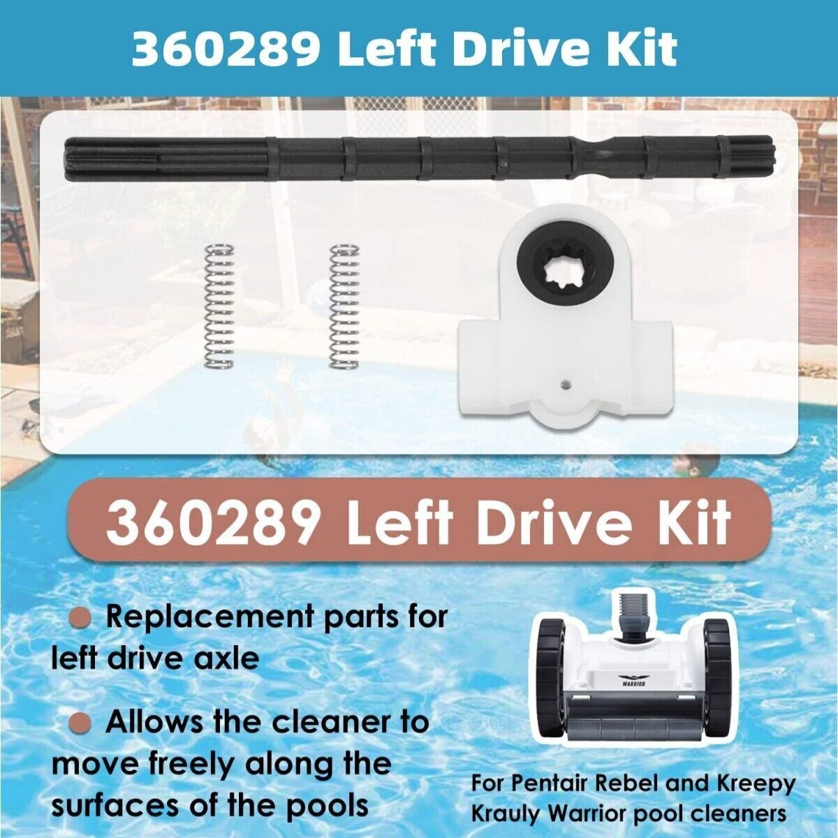 360290, 360289 Left Right Drive Kit for Pentair Rebel Kreepy Krauly Pool Cleaner