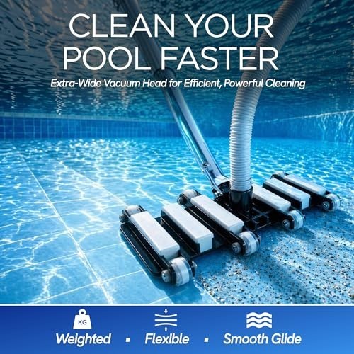 Pool Vacuum Head 14.4 Inch Weighted Flexible Design Inground Above Ground 1.5