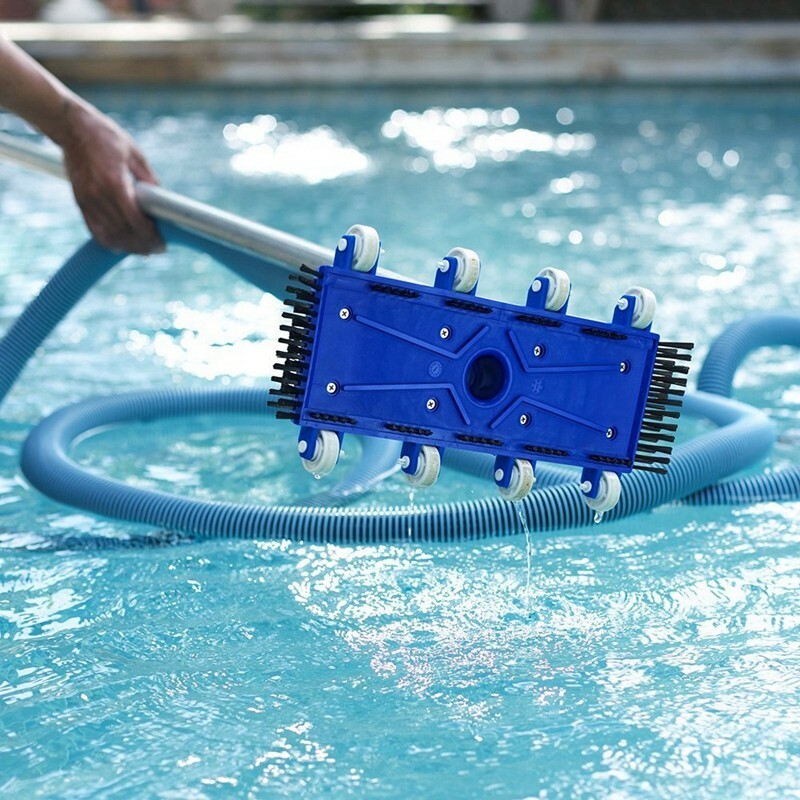 Weighted Swimming Pool Vacuum Head with Brush Clean Your Vinyl Pool Bottom