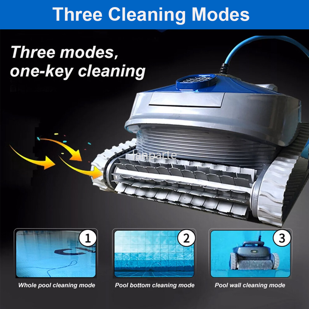 Automatic Swimming Pool Cleaner Robot Remote Underwater Cleaner Wall Climbing BT