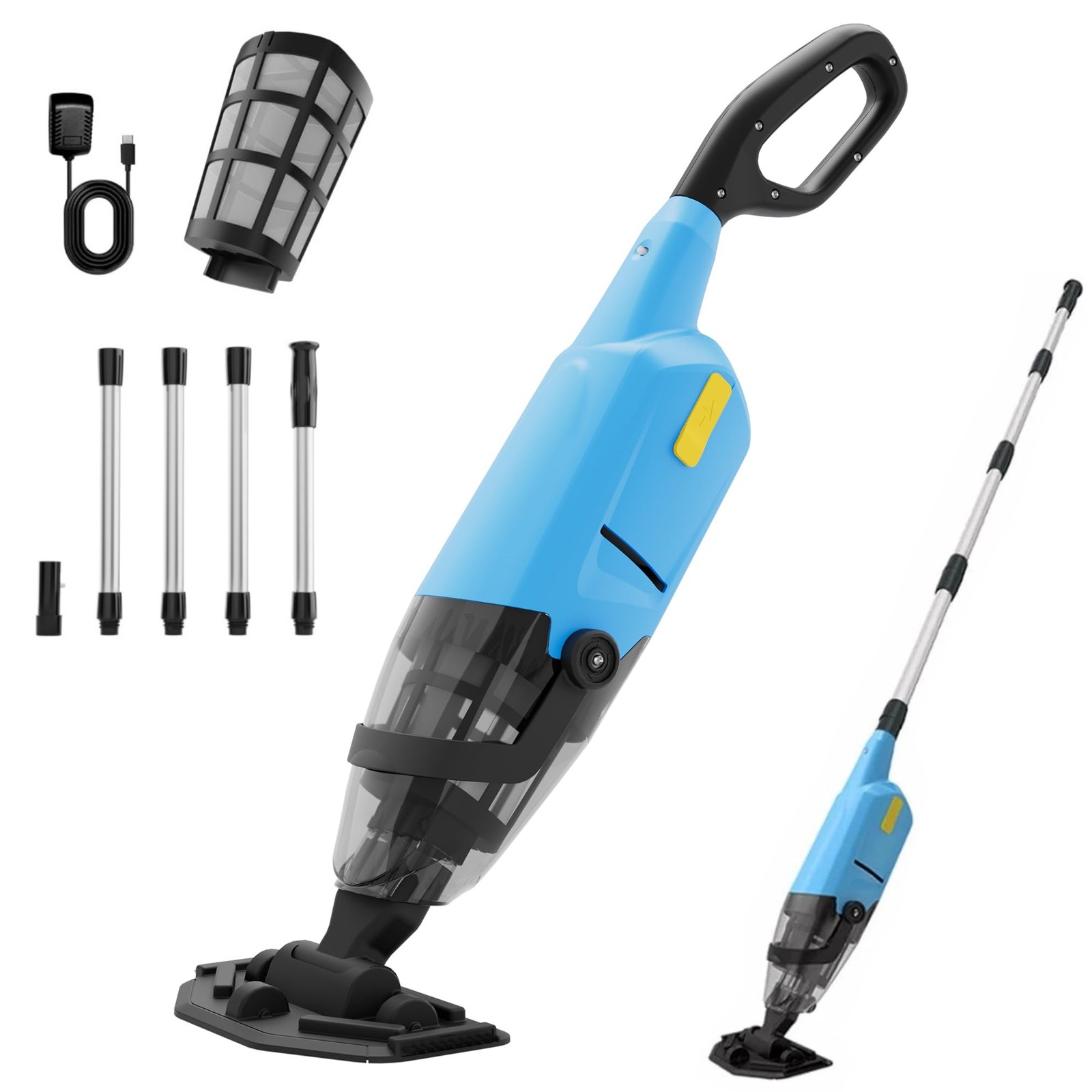 Cordless Rechargeable Pool Vacuum Handheld Pool Cleaner with Telescopic Pole Hot
