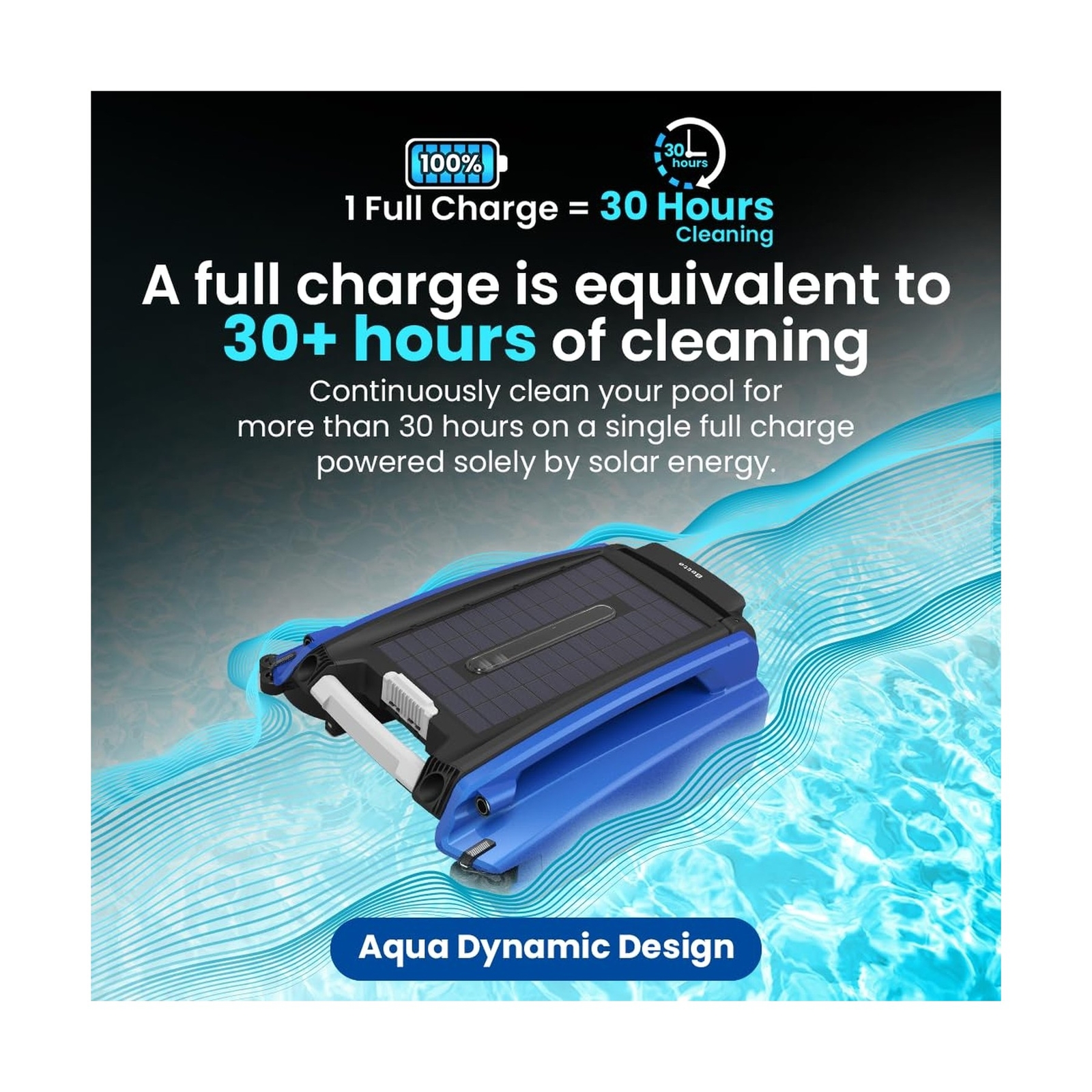 Betta SE Solar Powered Automatic Robotic Pool Skimmer Cleaner with 30-Hour Co…