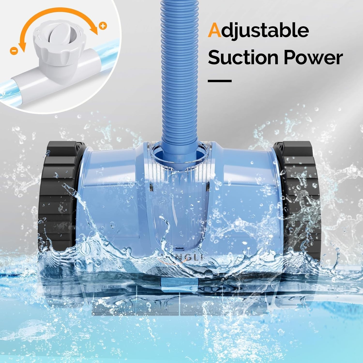 2025 Pool Vacuum Cleaner Suction Side Wall Climbing Automatic Sweeper 40ft Hose
