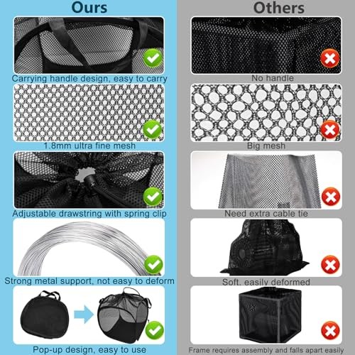 2Pcs Pop Up Pond Filter Bag 7inch Stainless Steel Wire Water Pump 7in-2Pcs
