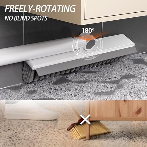 Floor Scrubbing Brush with 57&Prime; Adjustable Long Handle,3 in 1 Living Grout Blue
