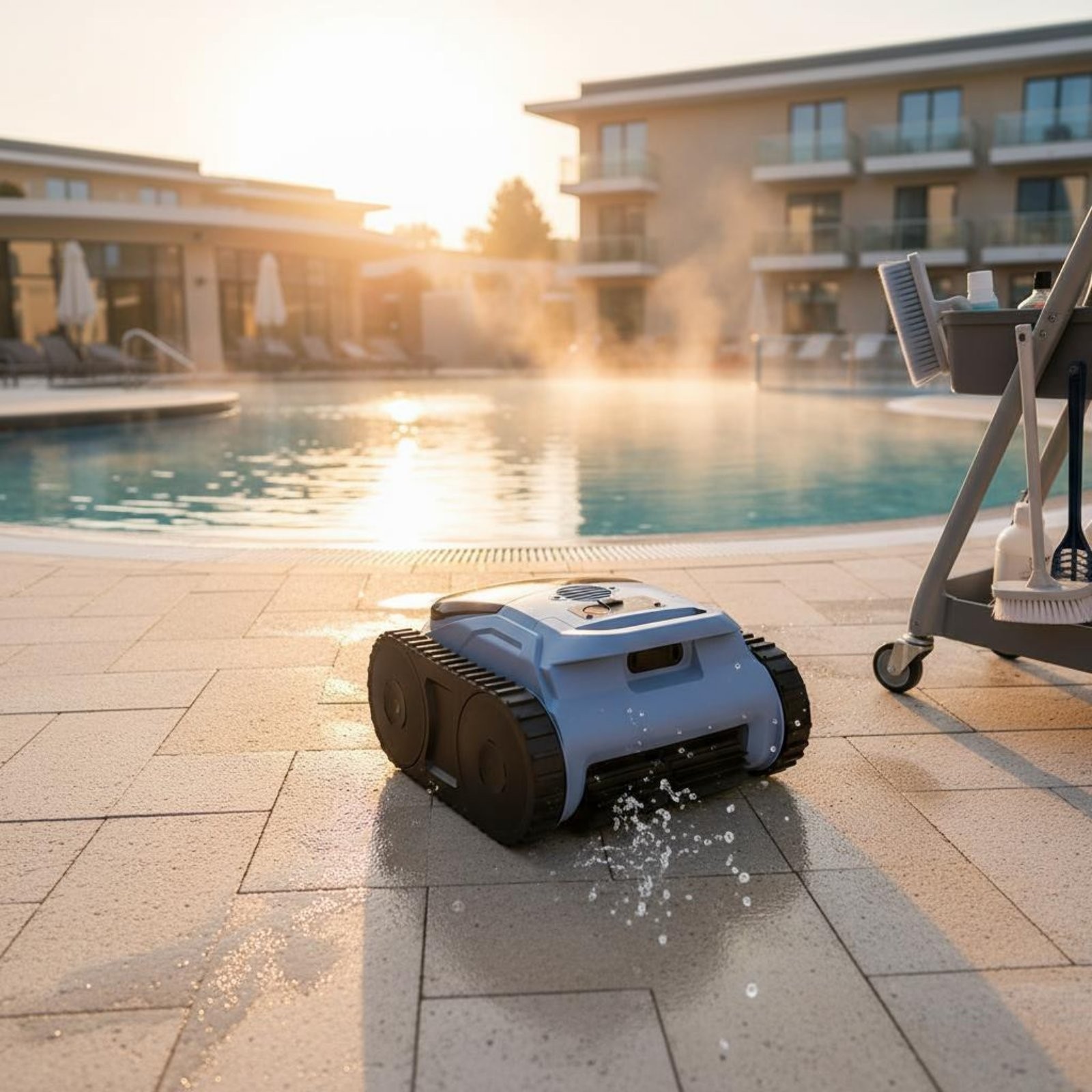 Robotic Pool Cleaner Extended Runtime Automatic Pool Cleaning Robot