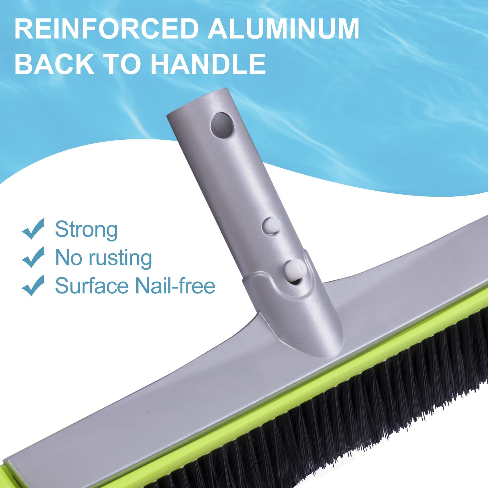 Sepetrel Pool Brush Head for Cleaning Hemispherical Walls, Green