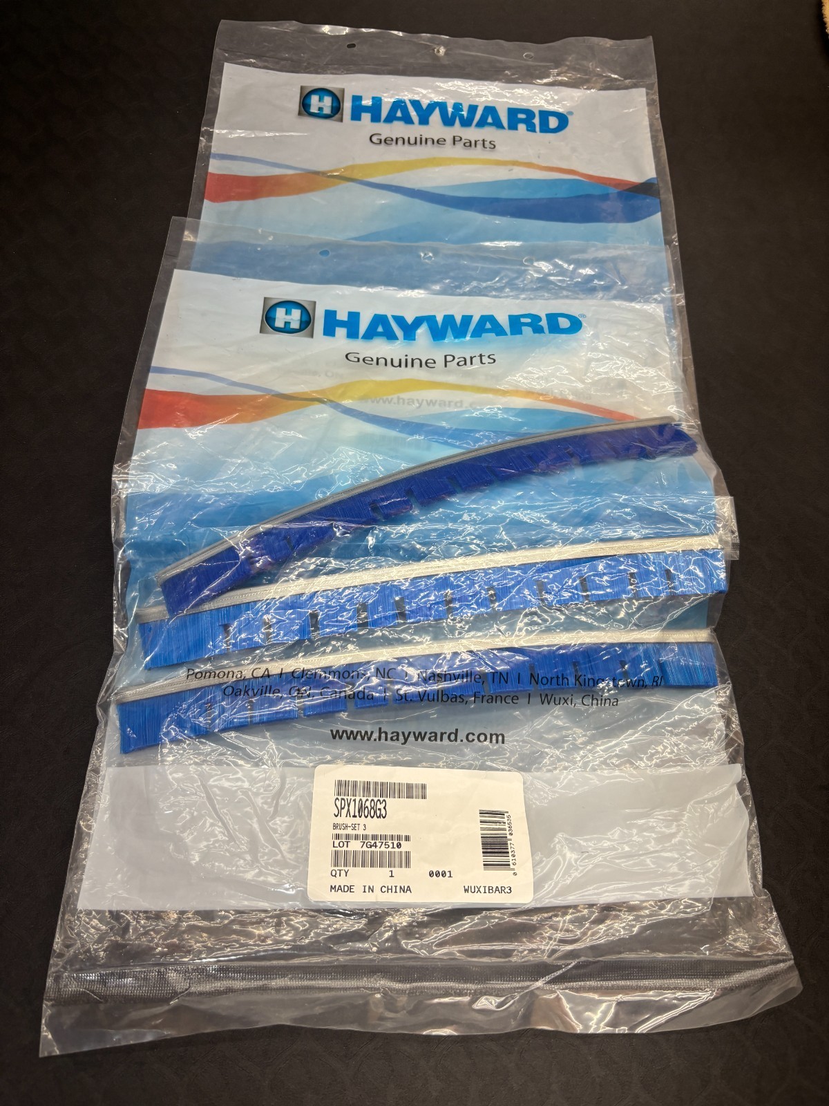 Lot of 2x Hayward SPX1068G3 Replacement Pool Vacuum Brush Head 6xTotal Heads