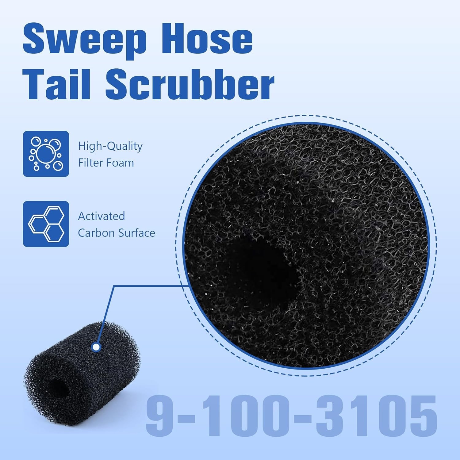 High-Quality Foam Tail Scrubbers for Polaris Pool Cleaners – 10 Pack Replacement