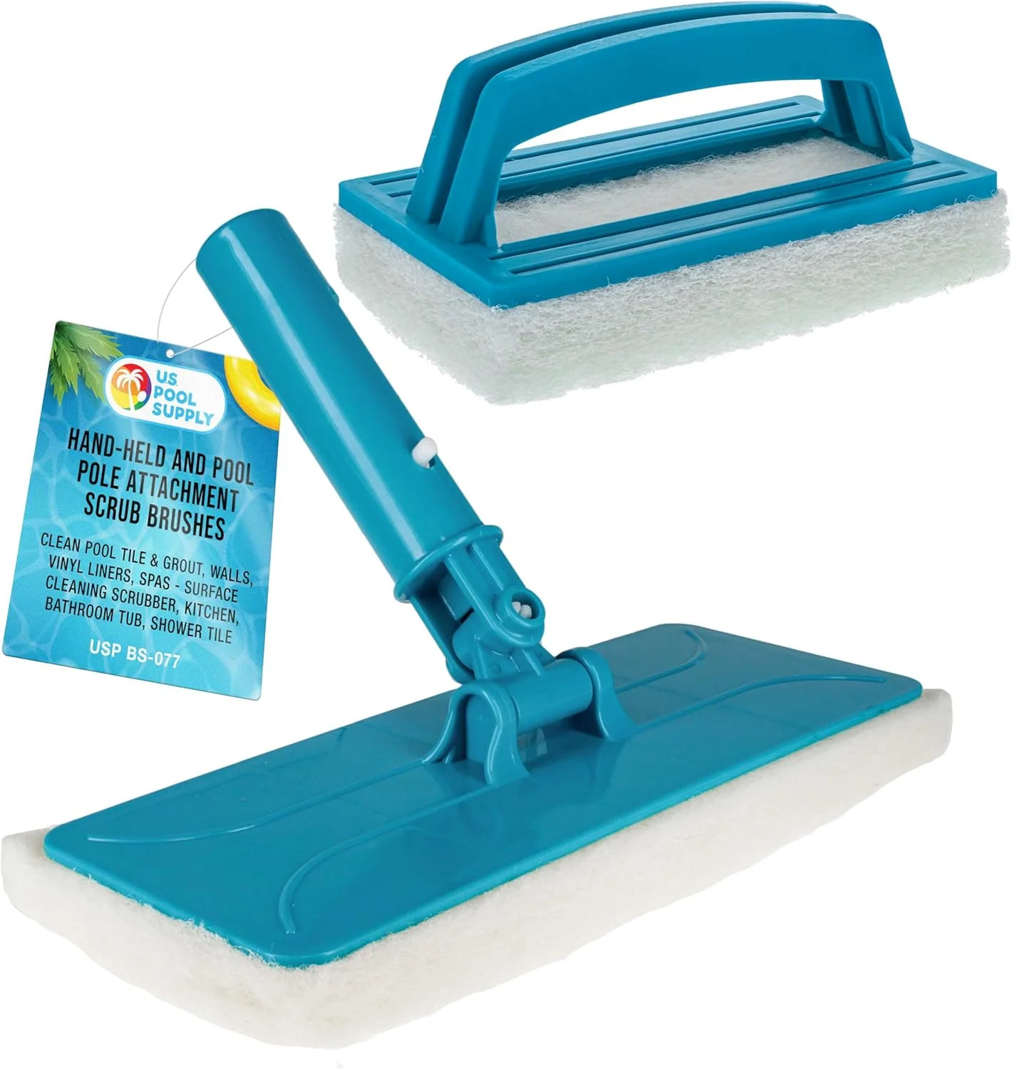 U.S. Pool Supply Hand-Held and Pool Pole Attachment Scrub Brushes – Surface Scru
