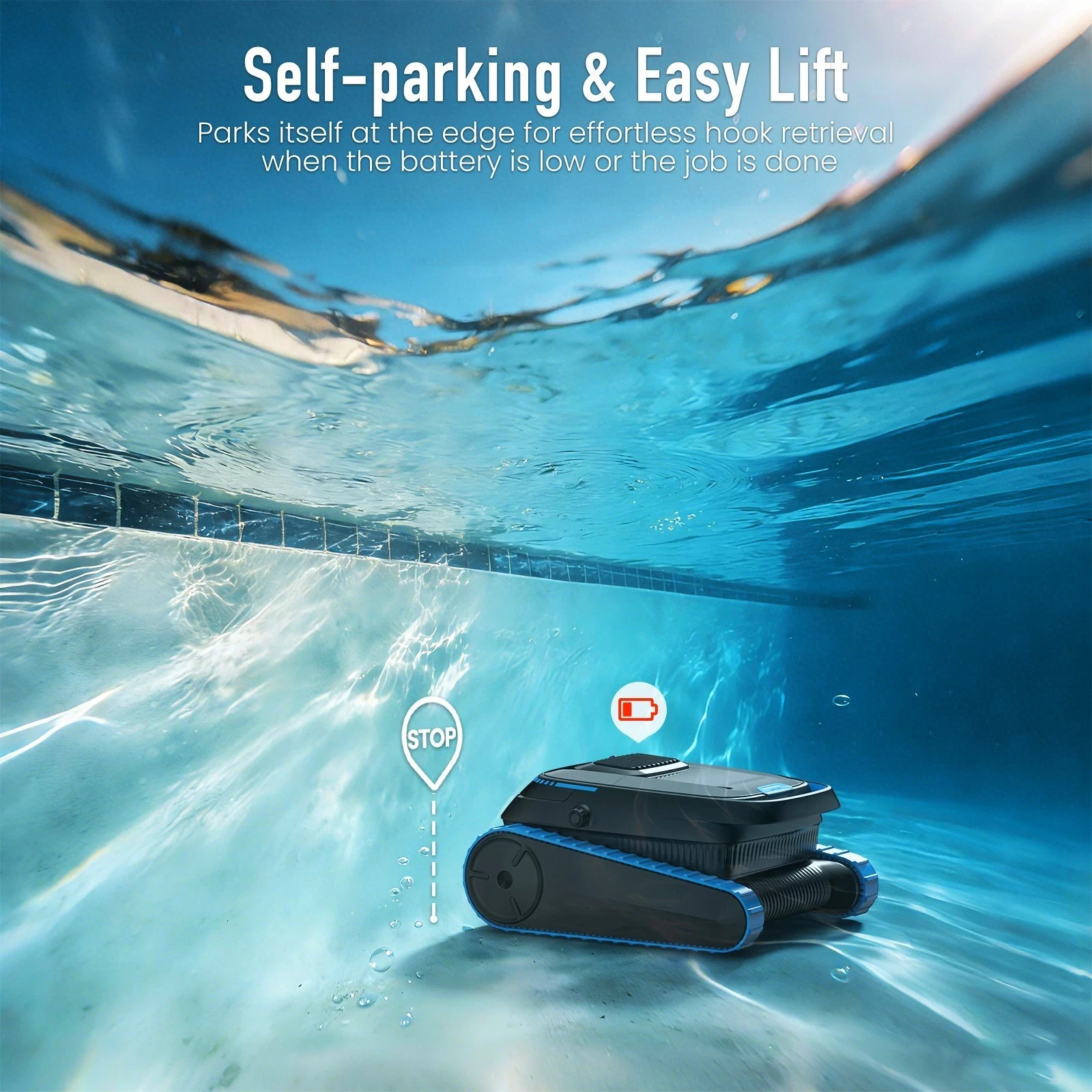 AIRROBO CP40 Vacuum Pool Waterline Robot Automatic for Floor Walls Cleaner APP