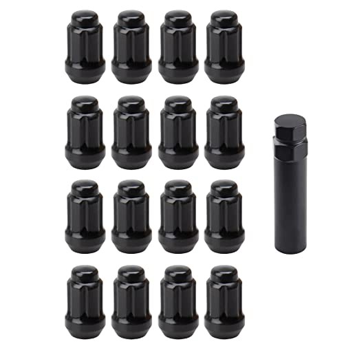 Tapered Spline Drive Lug Nut Kit with Lug Nut Key 12mm x 1.25mm Thread Pitch