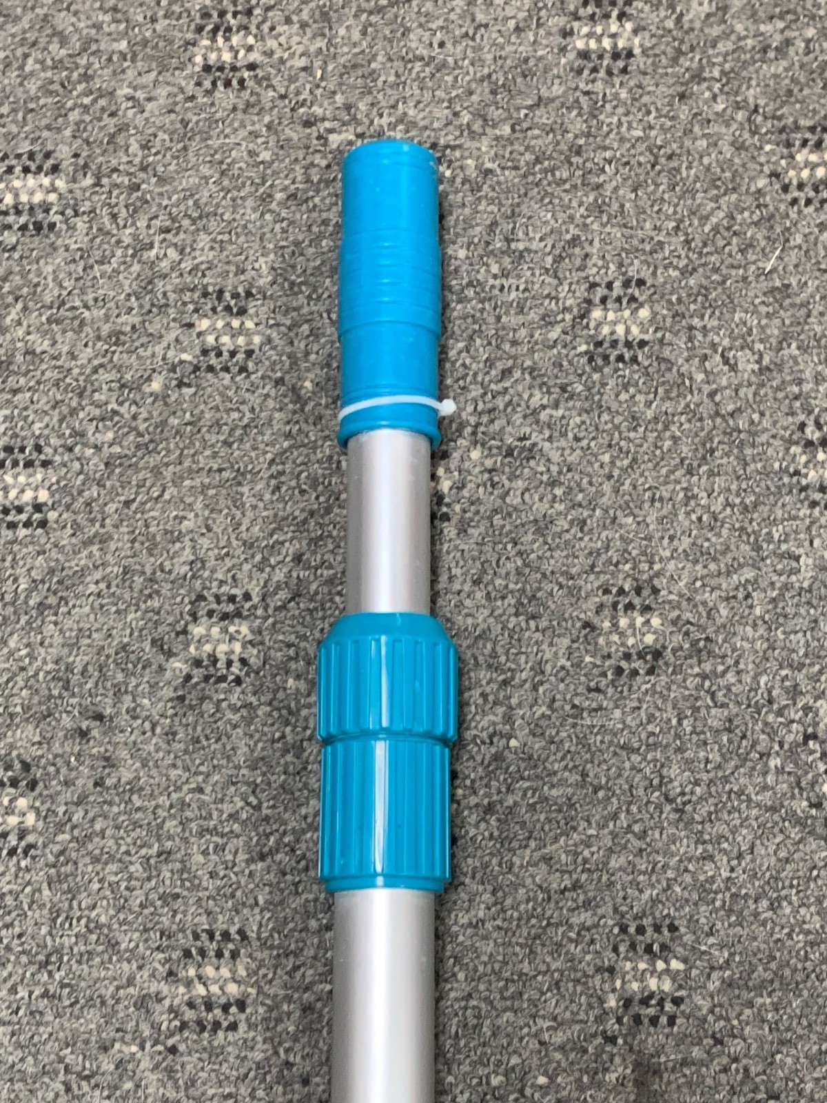 14 ft Aluminum Telescopic Pool Pole in Silver & Teal Extendable Twist