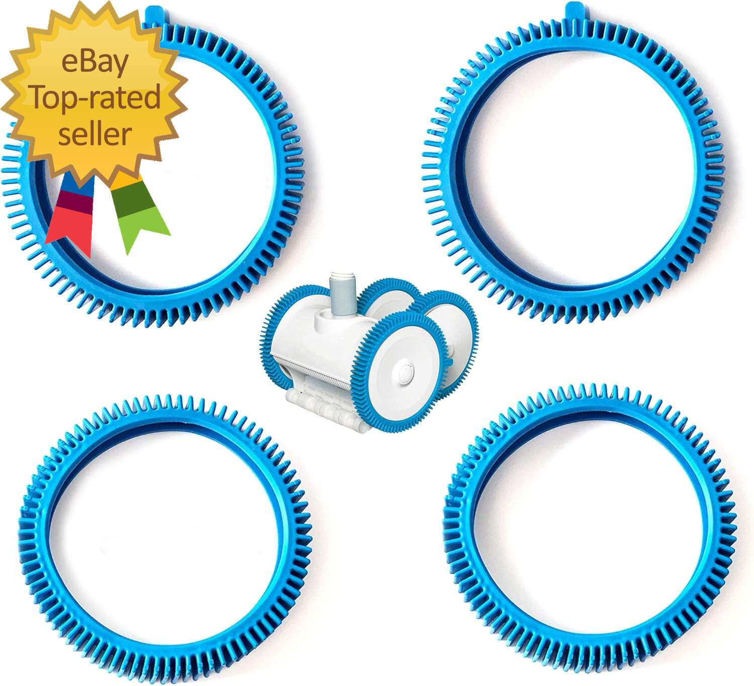 Pool Cleaner Front Tire and Rear Tire Combo Kit Compatible with Poolvergnuegen