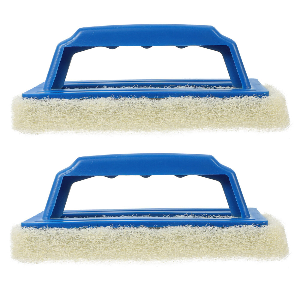 2pcs Bathroom Floor Brush Scrubber Manual Cleaner Pool Hand Sponge Brushes