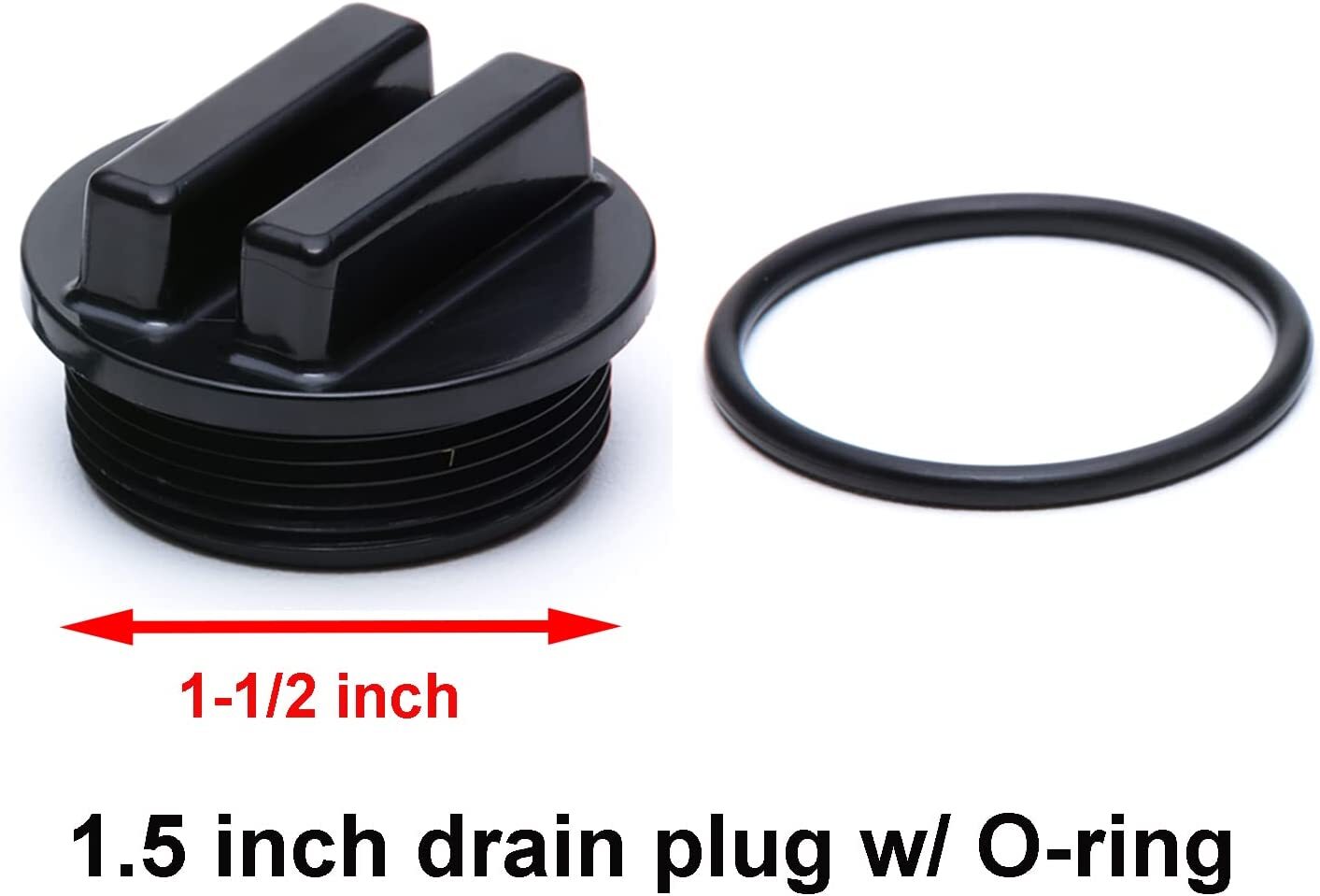 2 PK Pool Filter Drain Plug Winterizing Plug SP1022CBLK, 86202000, 27001-0022