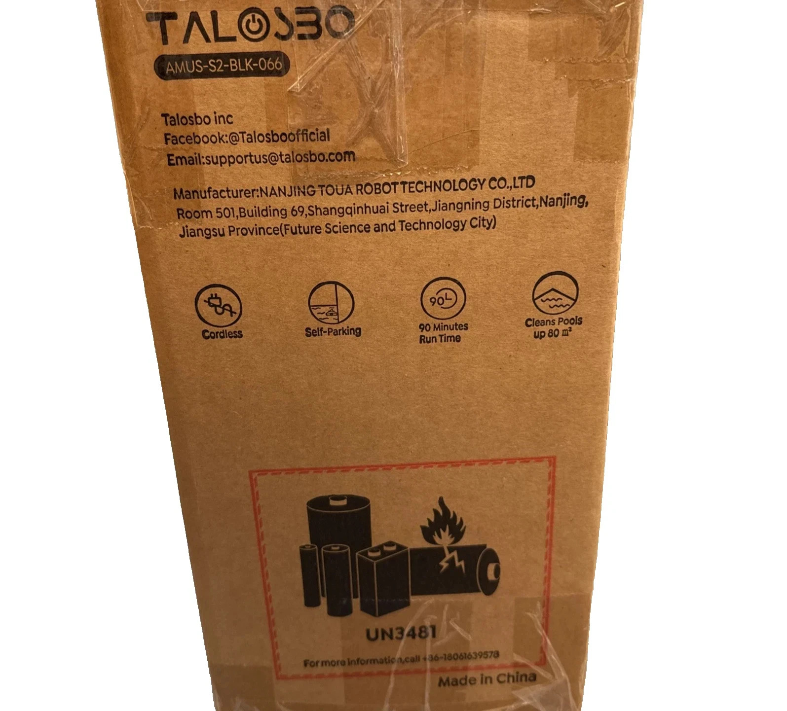 TALOSBO S2 Cordless Robotic Pool Cleaner Dual Filtration 90 Min Runtime