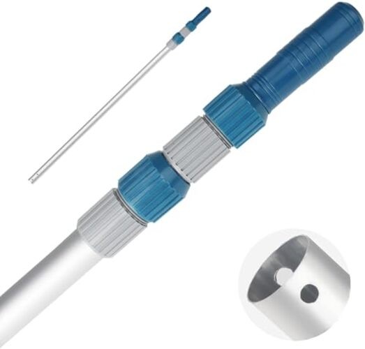 Professional 12 Foot Telescopic Aluminum Swimming Pool Pole – Attach 12ft