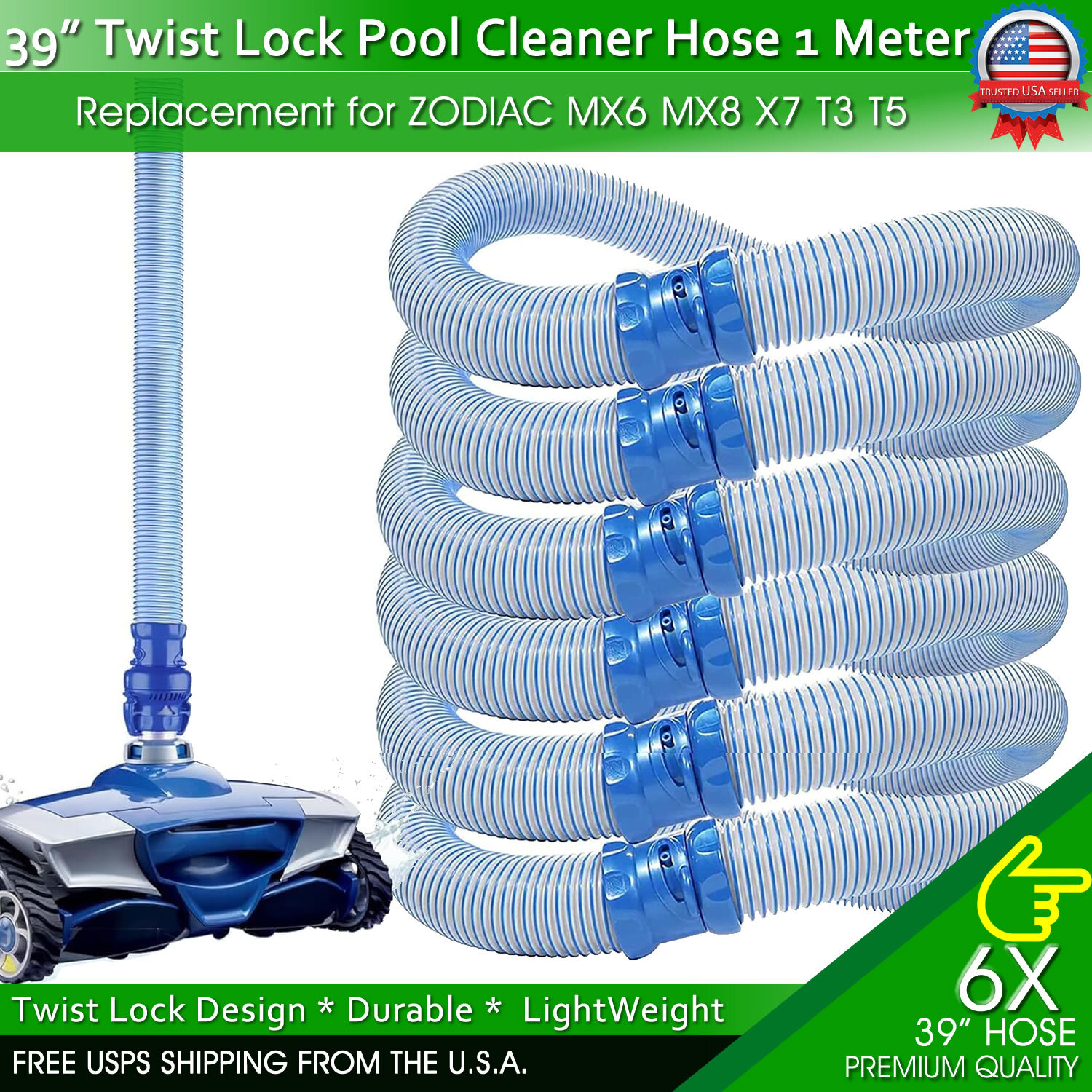 Replacement Pool Cleaner Hose Twist Lock For Zodiac MX6 MX8 X7 T3 T5 Baracuda