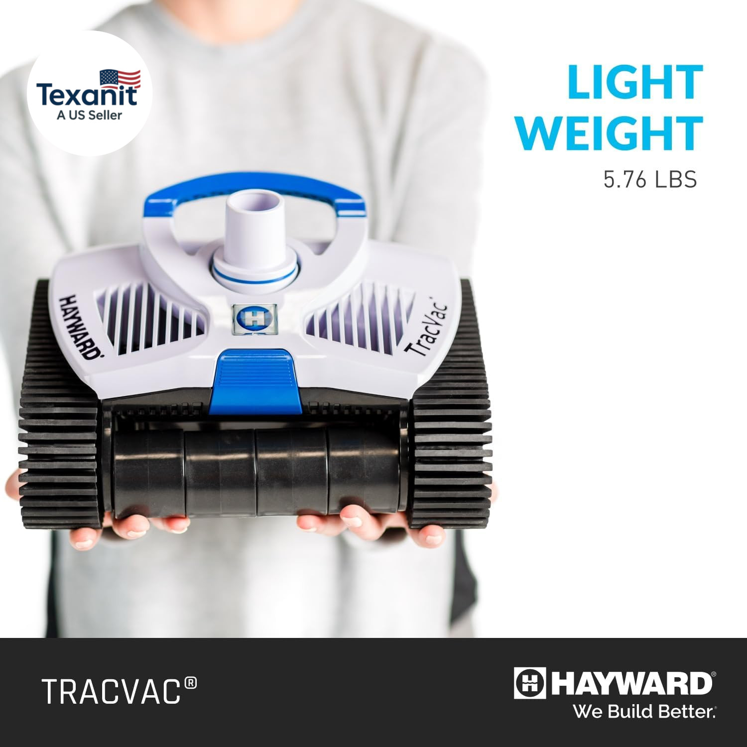 Tracvac Lightweight Automatic Suction Vacuum Cleaner for Inground Pools with Hos