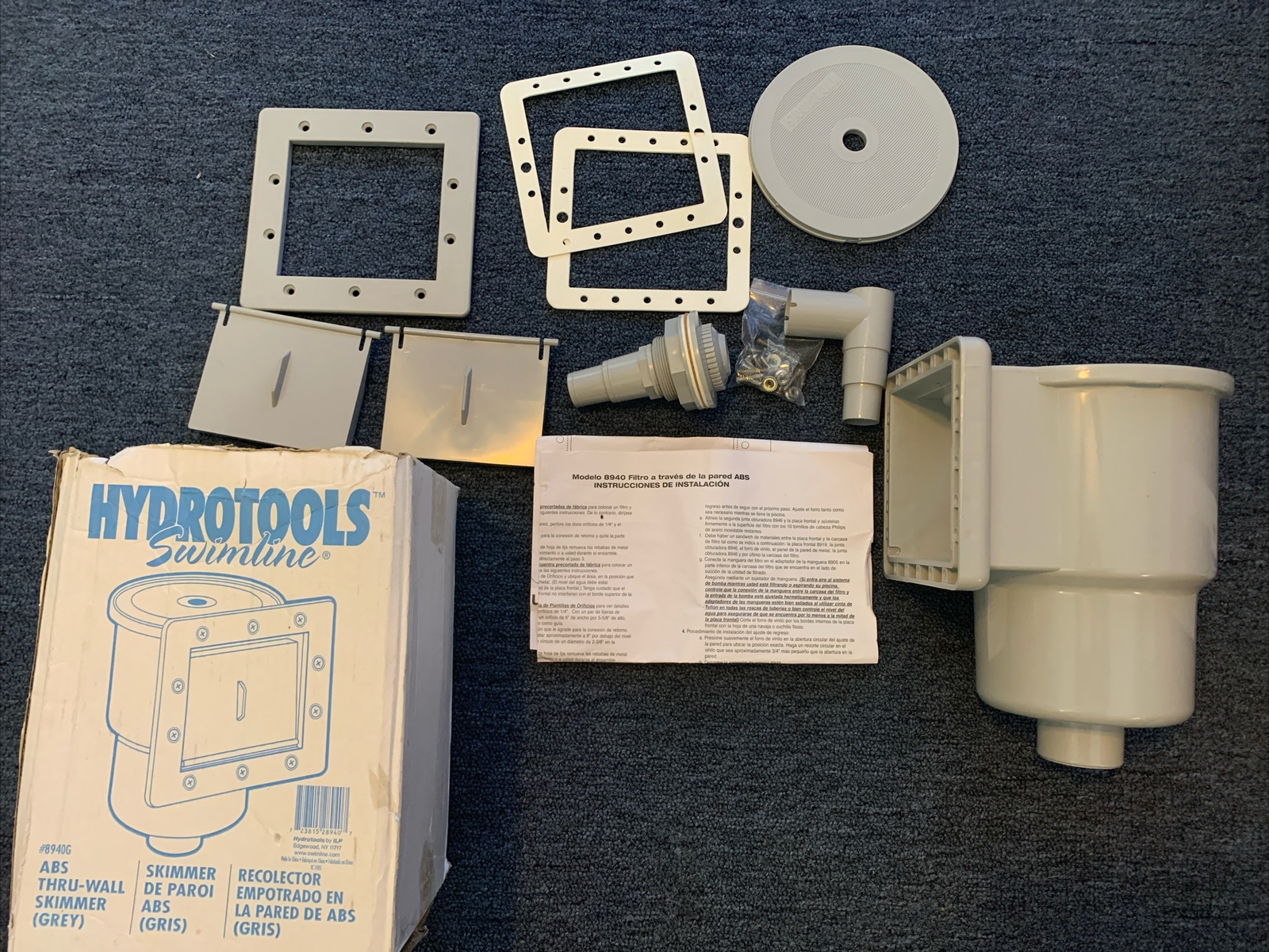 OPEN BOX – HydroTools Swimline 8940 Above Ground Pool Skimmer- Missing Vac Plate