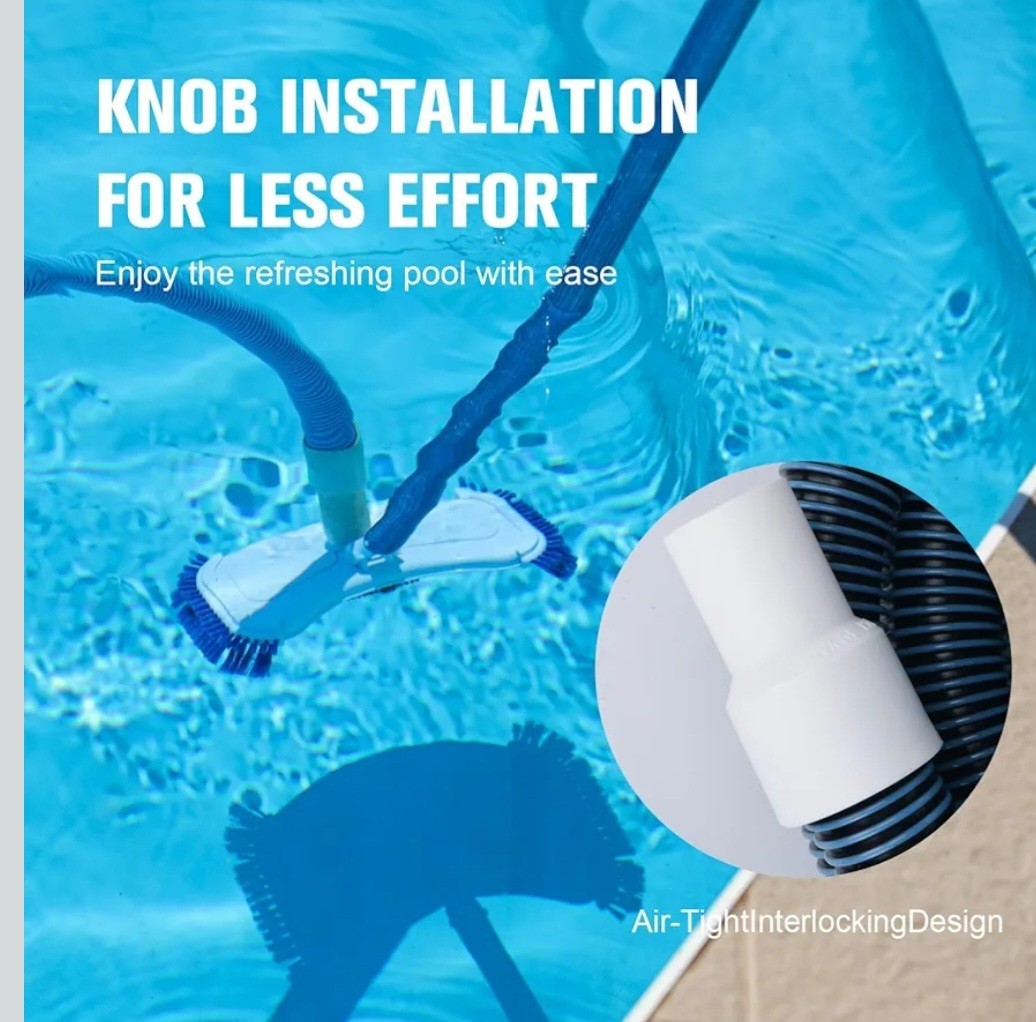 18FT Pool Vacuum Hose With Swivel Cuff 1-1/2&Prime; Diameter Flexible Heavy Duty Pool