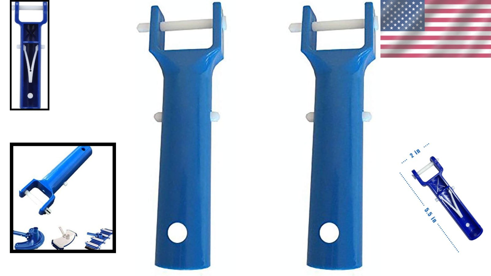 Lightweight Pool Vacuum Head Handle Kit – Easy Attachment & Maneuverability