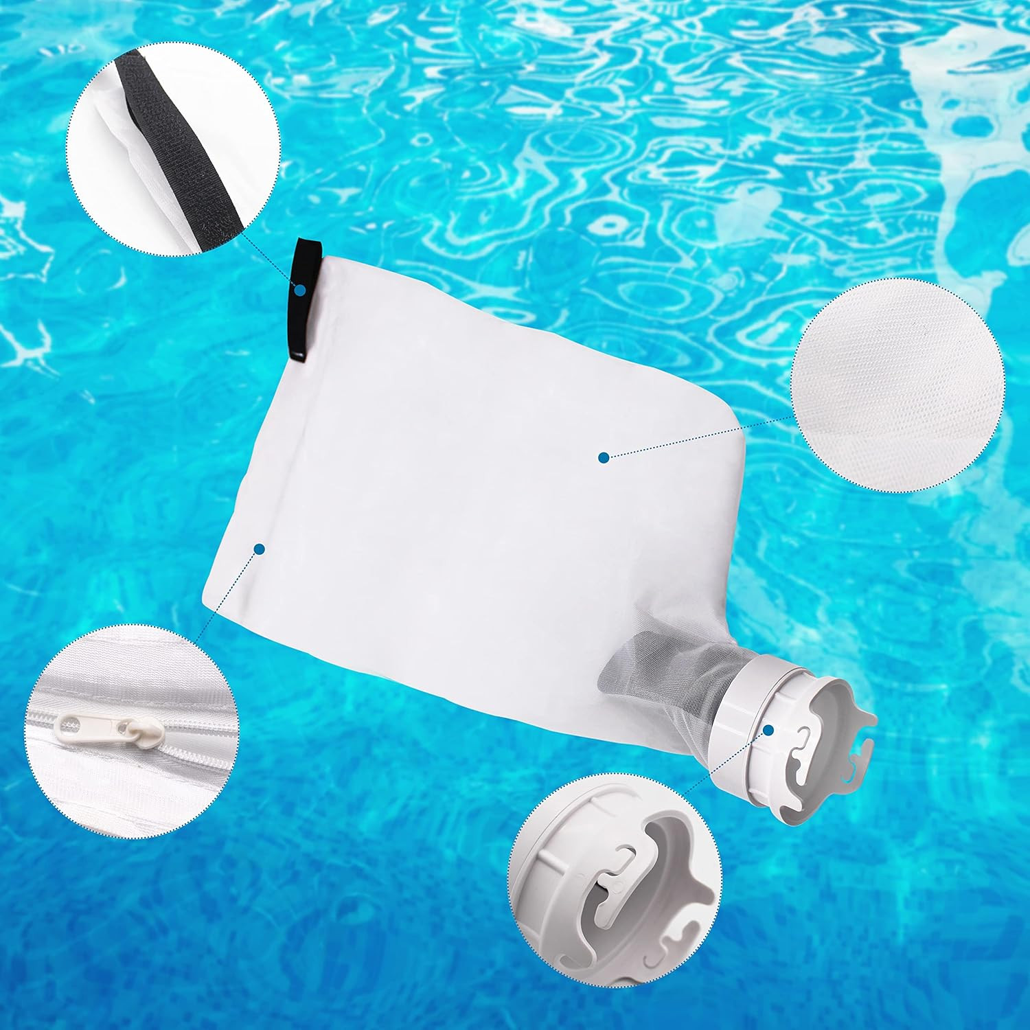 360002/EU16 Automatic Pool Cleaner Debris Bag with Zipper Compatible with Kreepy