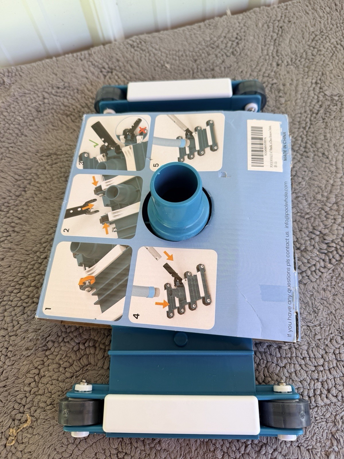 Poolehale 14&Prime; Flexible Pool Vacuum Head with Wheels for Inground & Above Ground