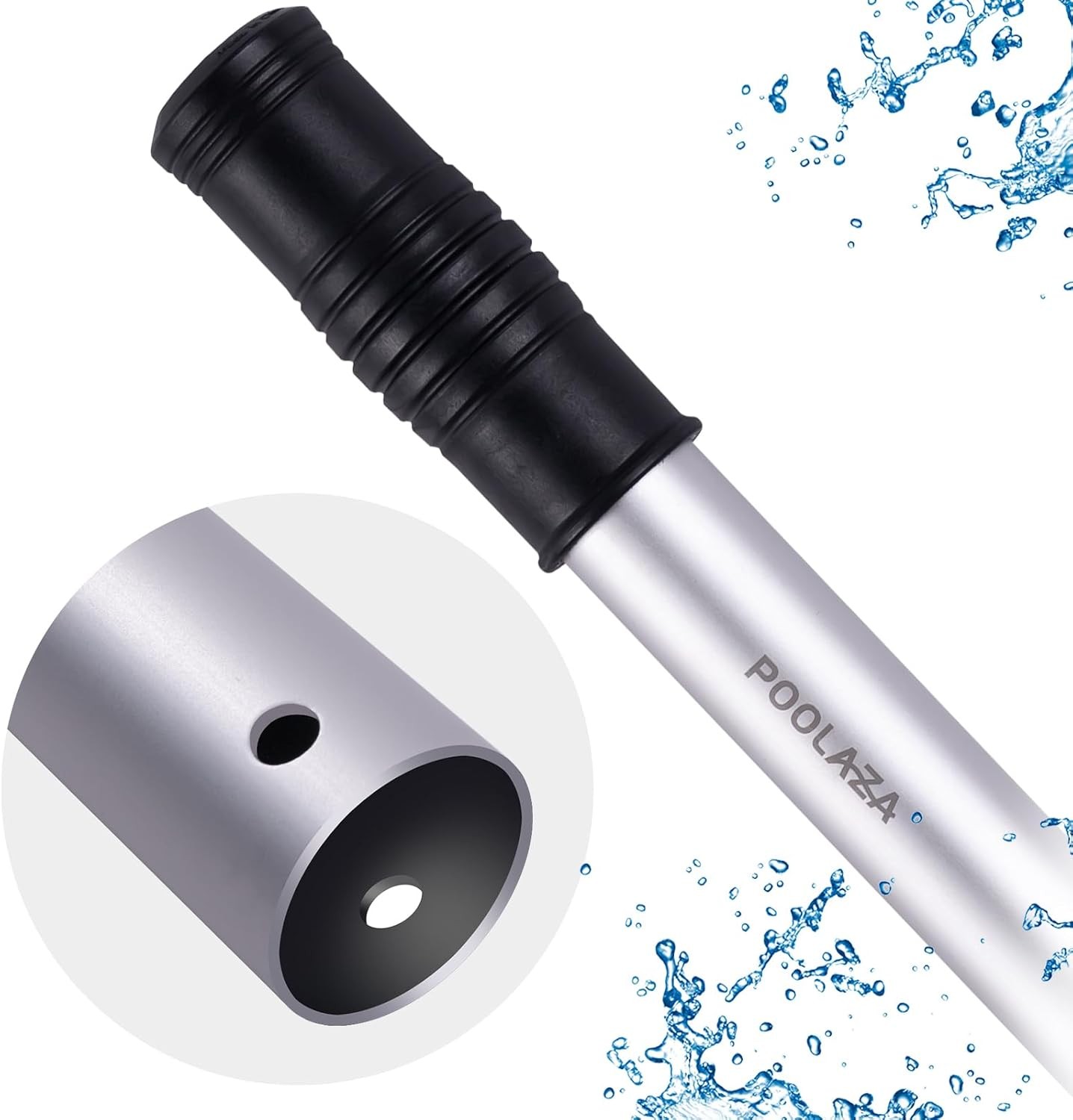 Pool Pole 16ft Heavy Duty, Detachable Swimming Pool Pole with User-Friendly Doub