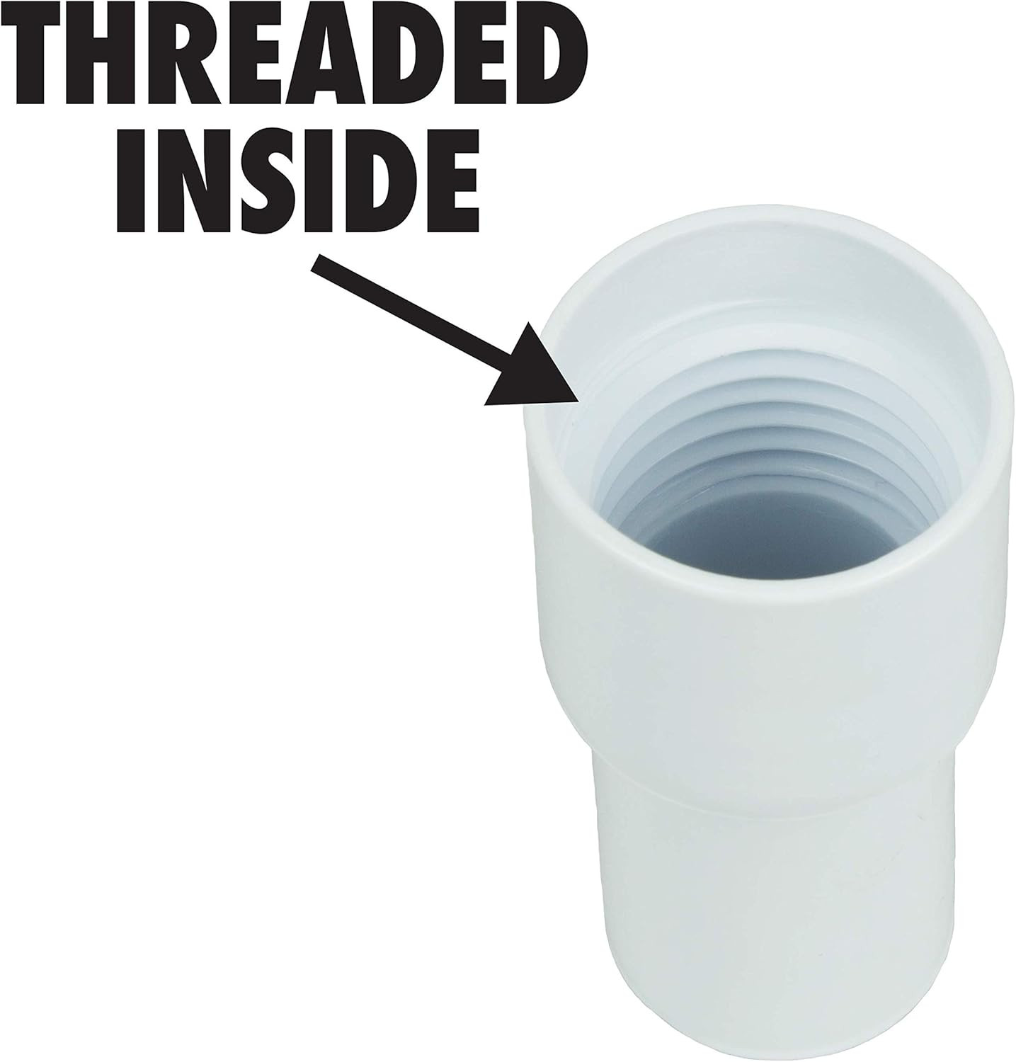 1.5&Prime; Spiral Pool Vacuum Hose Cuff Fits 1.5&Prime; Inch Pool Vacuum Hose (2 Pack)