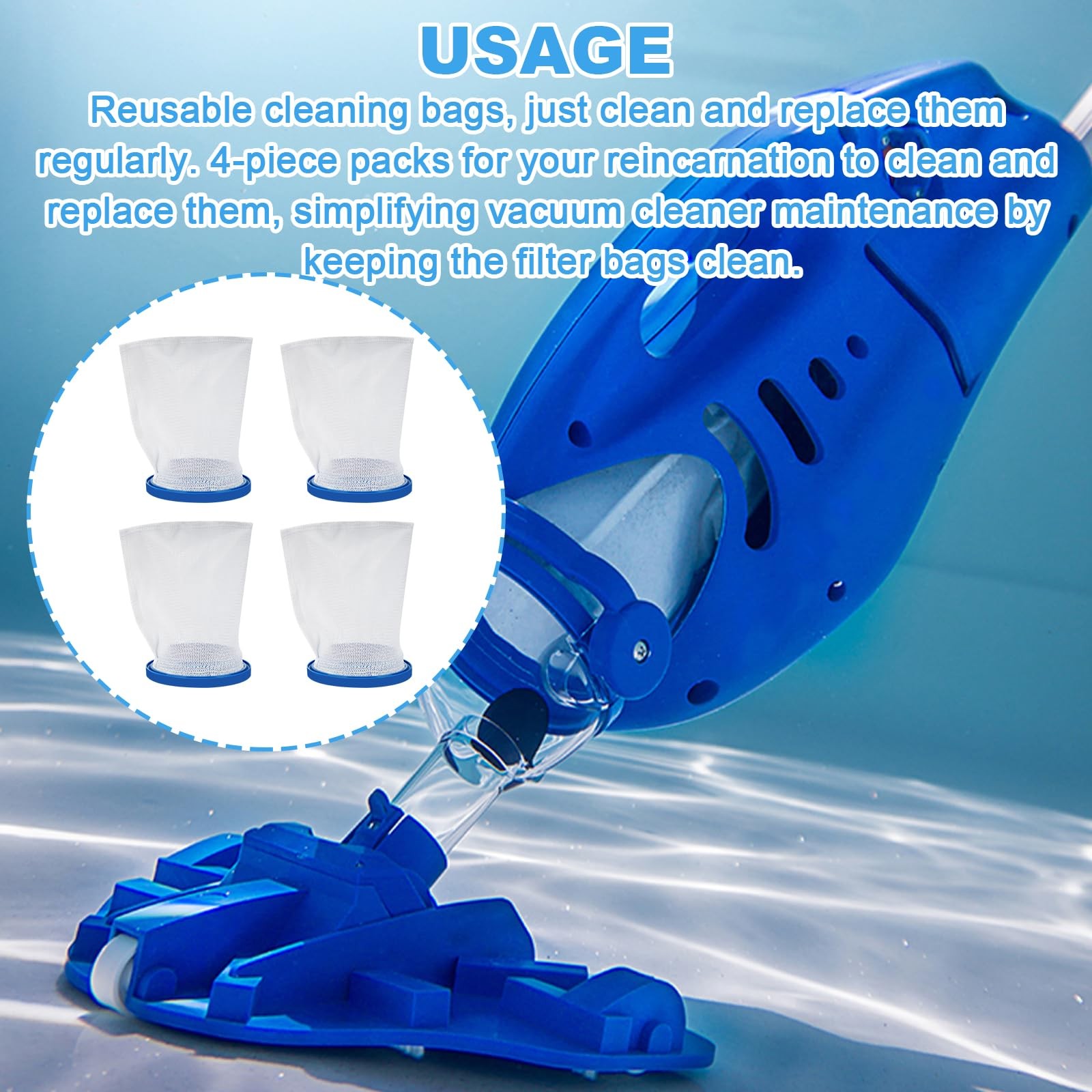 Filter Bag for Pool Blaster Water Tech Max CG, Max HD, Millennium, and Volt F…