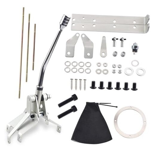 Transmission Shifter Set Turbo 350 Automatic Shifter Kit with 12&Prime; Stick, Fit