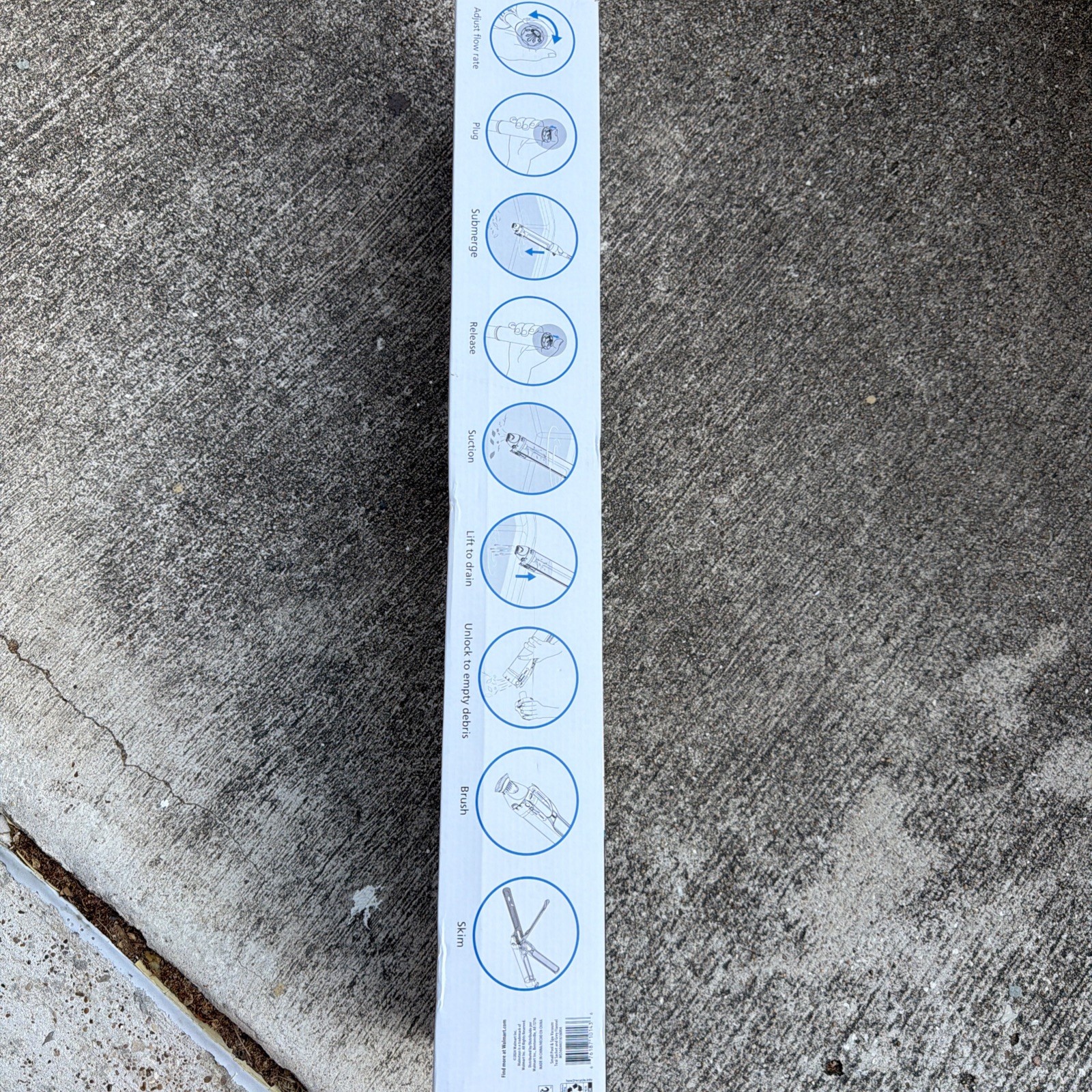 Small Pool & Spa Manual Debris Catcher in Plastic & Aluminum – Gray – 1.54 lb
