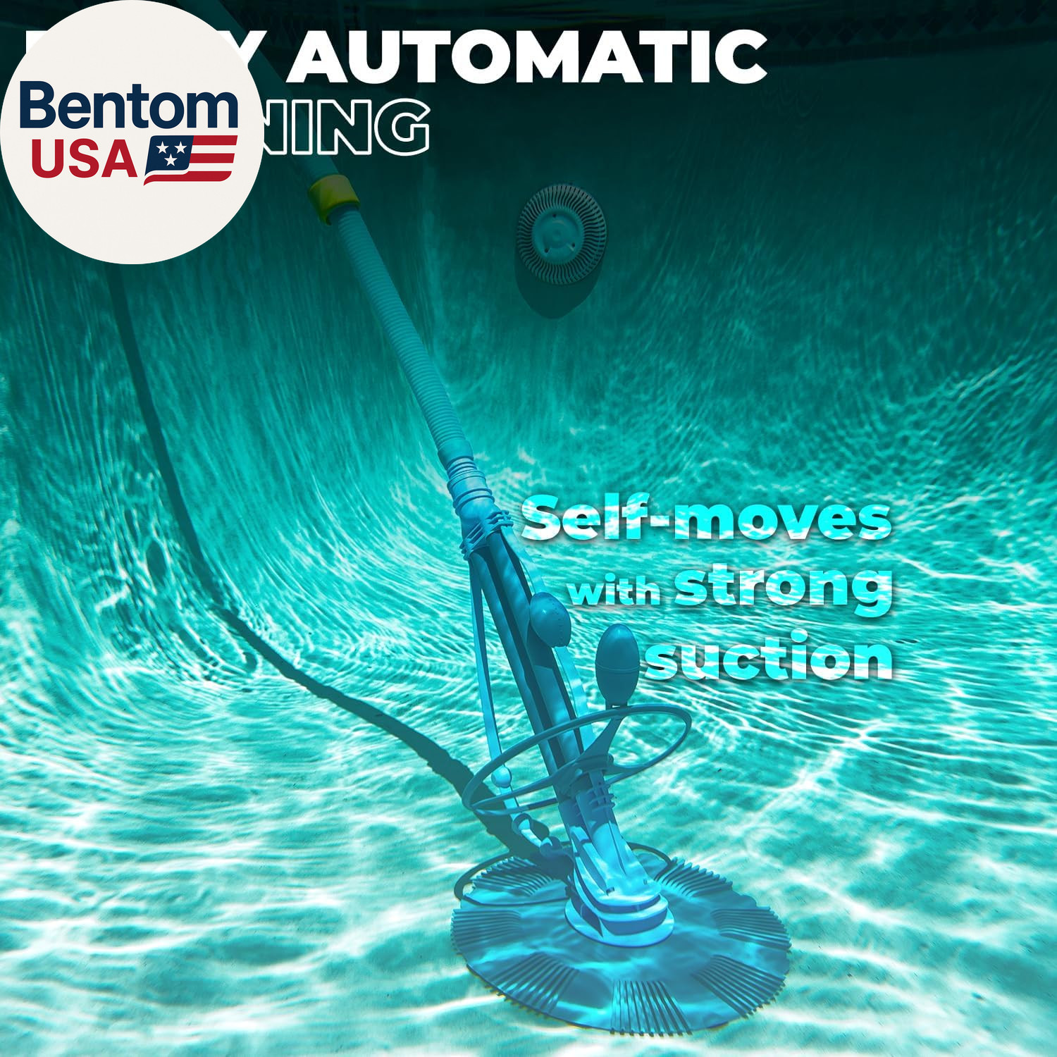 Premium Automatic Suction Vacuum-Generic Climb Wall Pool Cleaner Sweeper In-Grou