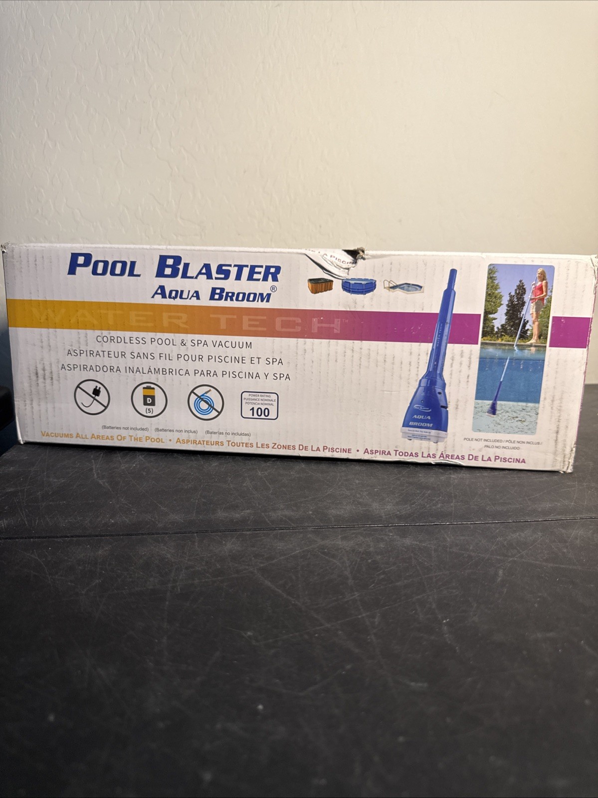 Water Tech Pool Blaster Aqua Broom Battery Operated Pool Cleaner 10000AB New OB
