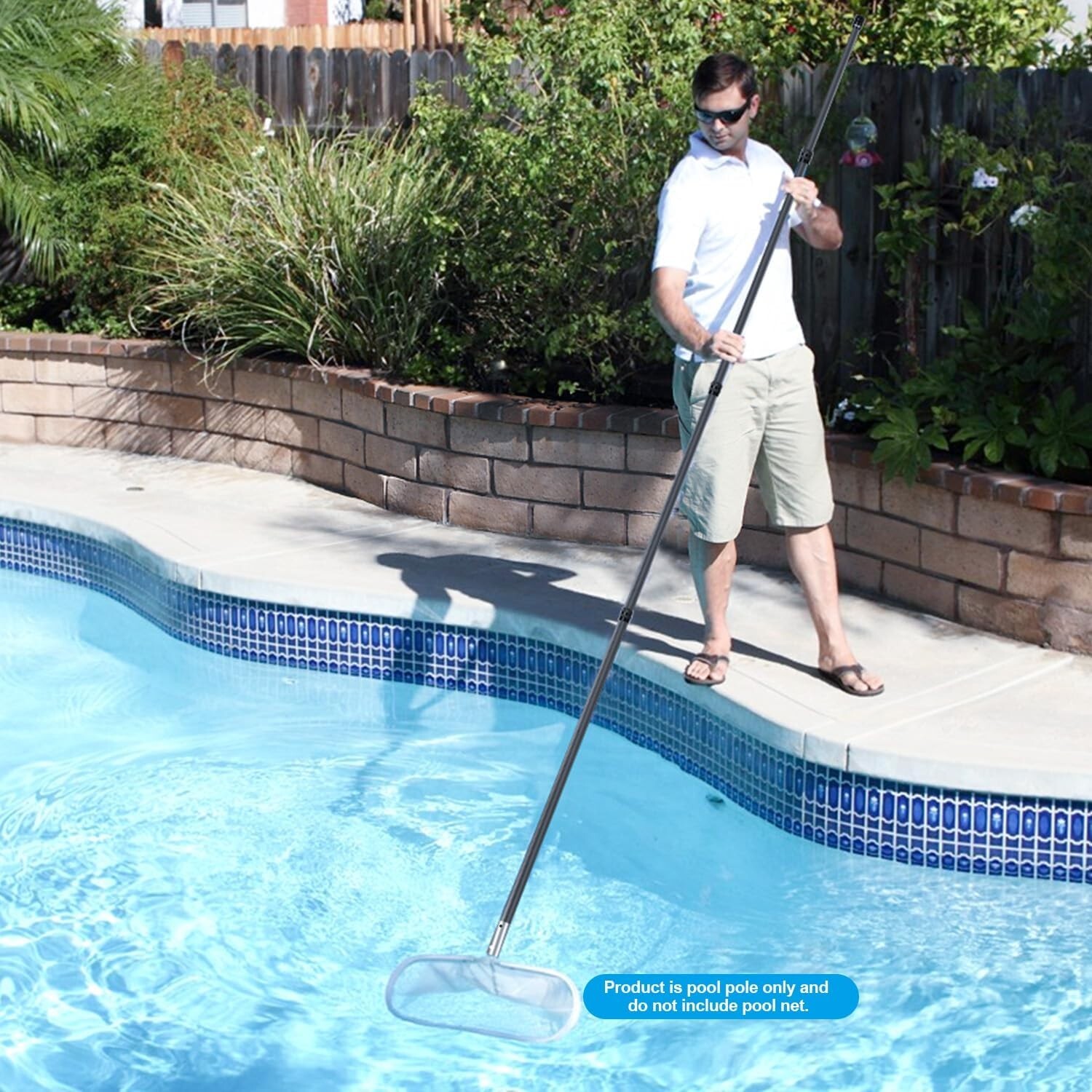 Carbon Fiber Pool Pole, 12 Foot Telescoping Swimming Pool Cleaning Pole