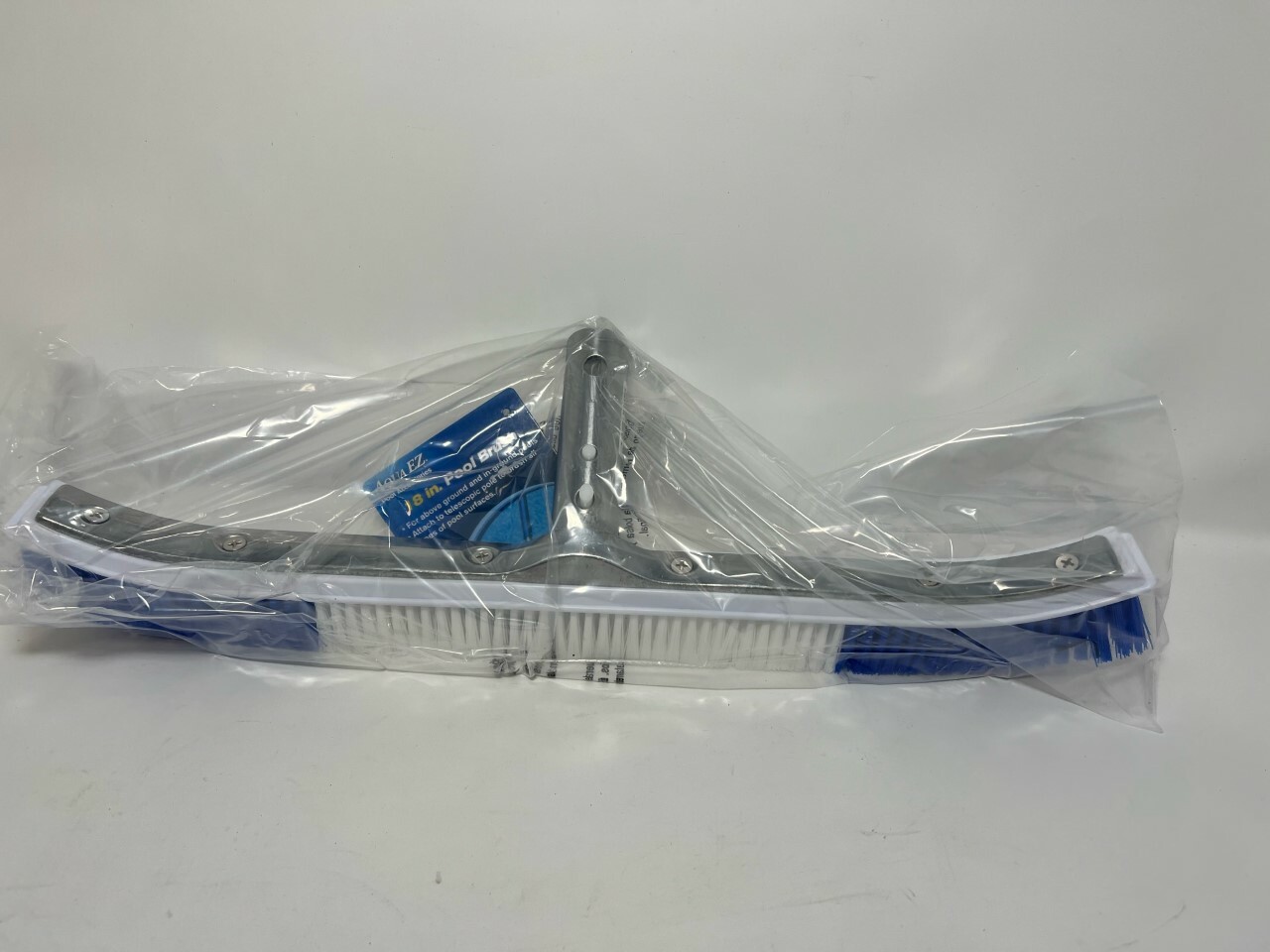 Aqua EZ 18-in Plastic Wall Brush Pool Brush Safe For Concrete Surfaces Safe For