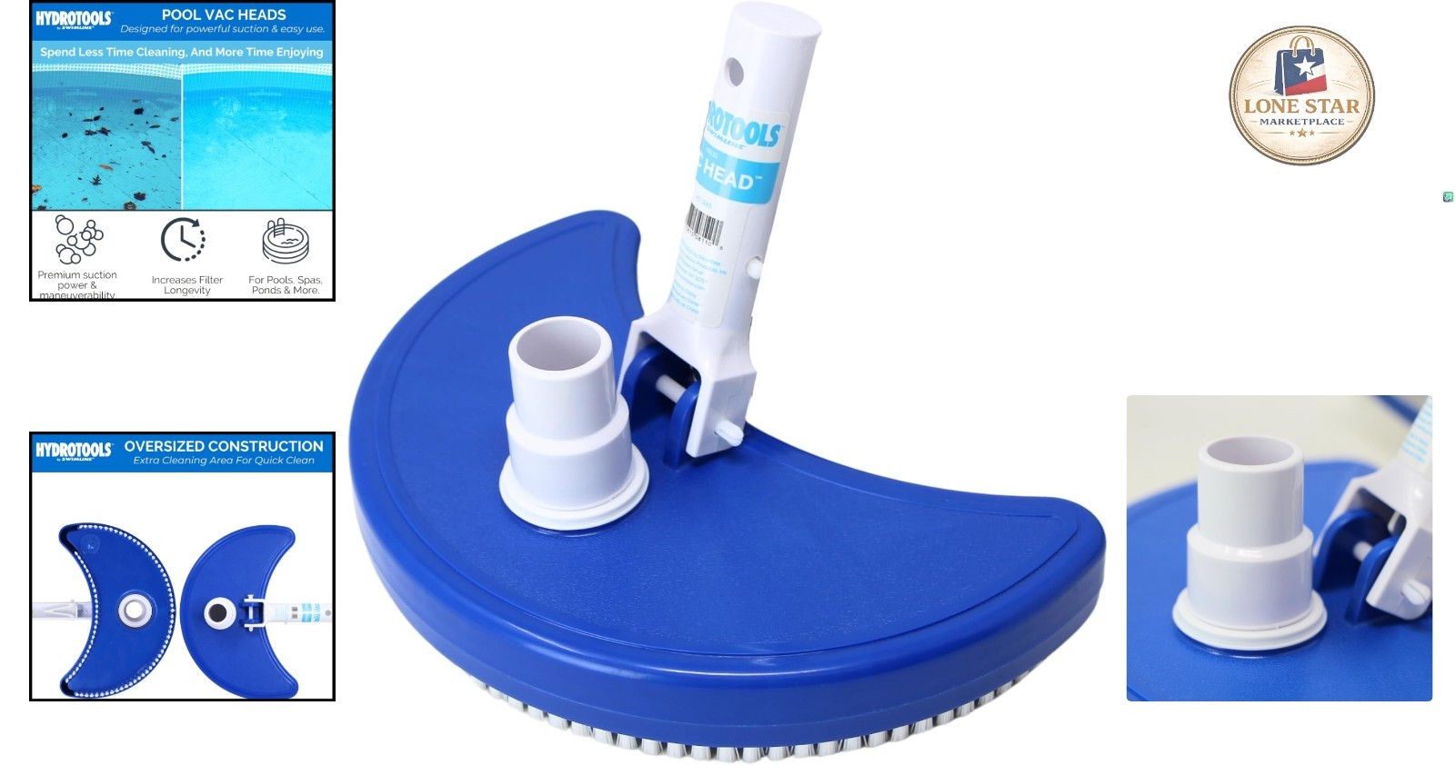High-Performance Weighted Pool Vacuum Head – Swivel Design for Easy Maneuvering