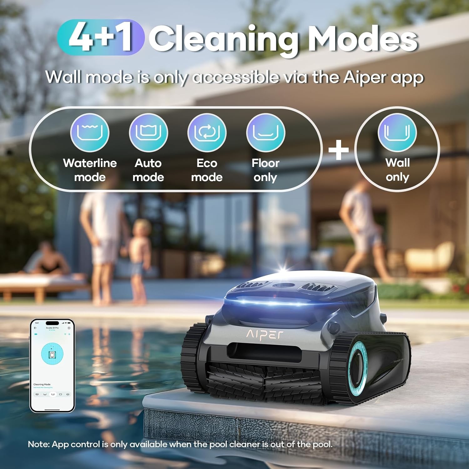 2025 Upgraded AIPER Scuba S1 Pro Cordless Robotic Pool Cleaner, Blue