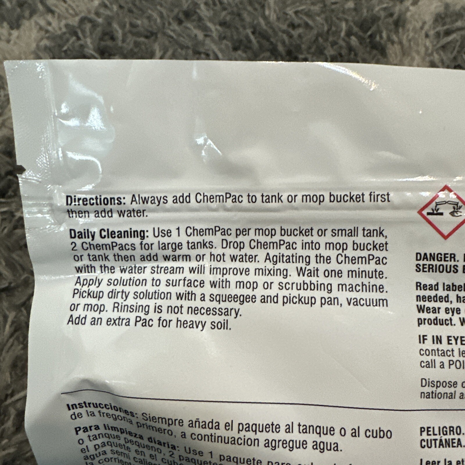 Aqua Chempacs 4-0198 Neutral Floor Cleaner, Liquid, Bucket, 20 Count, Product 9