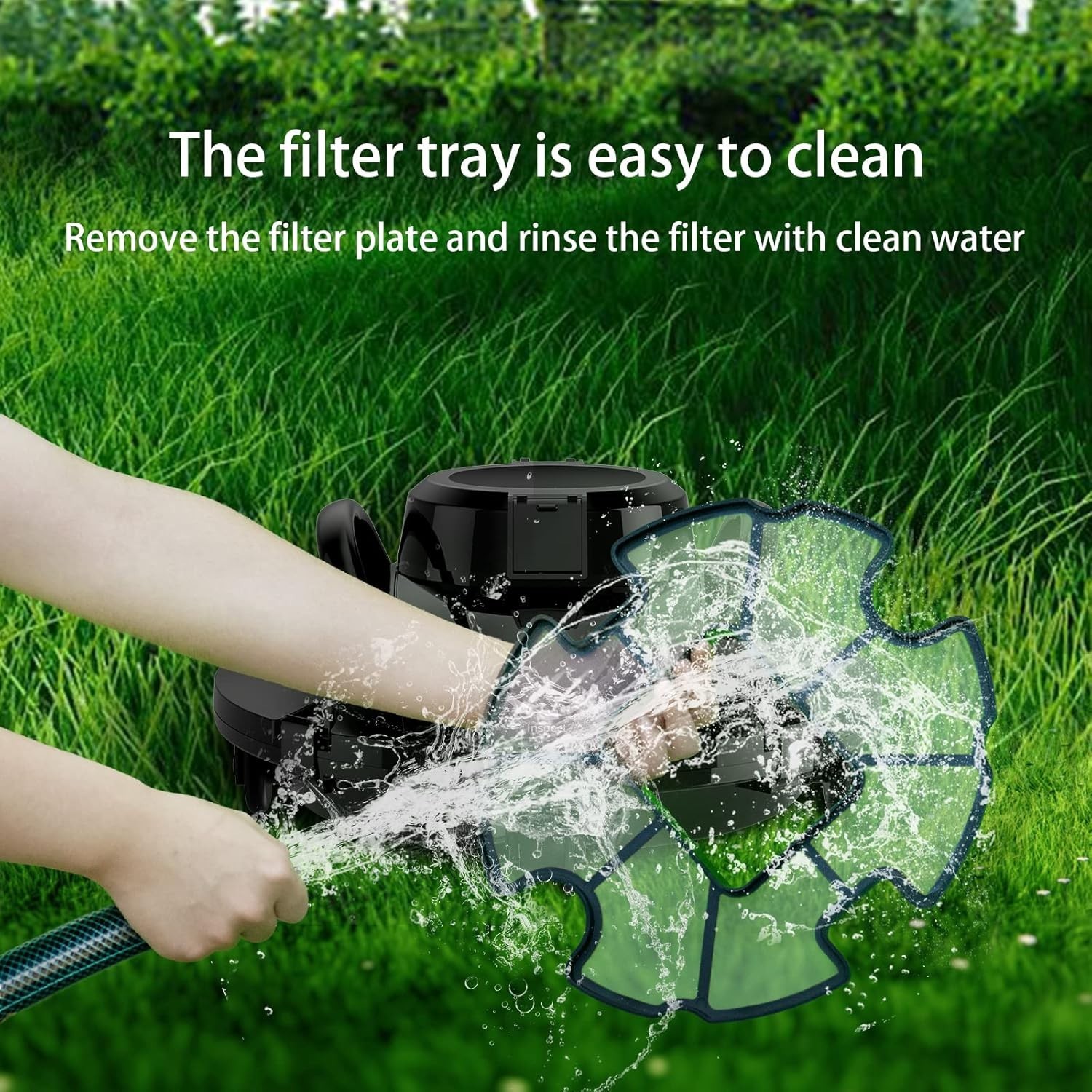 Cordless Robotic Pool Vacuum – Self-Parking Pool Cleaner Lasts 110 Mins