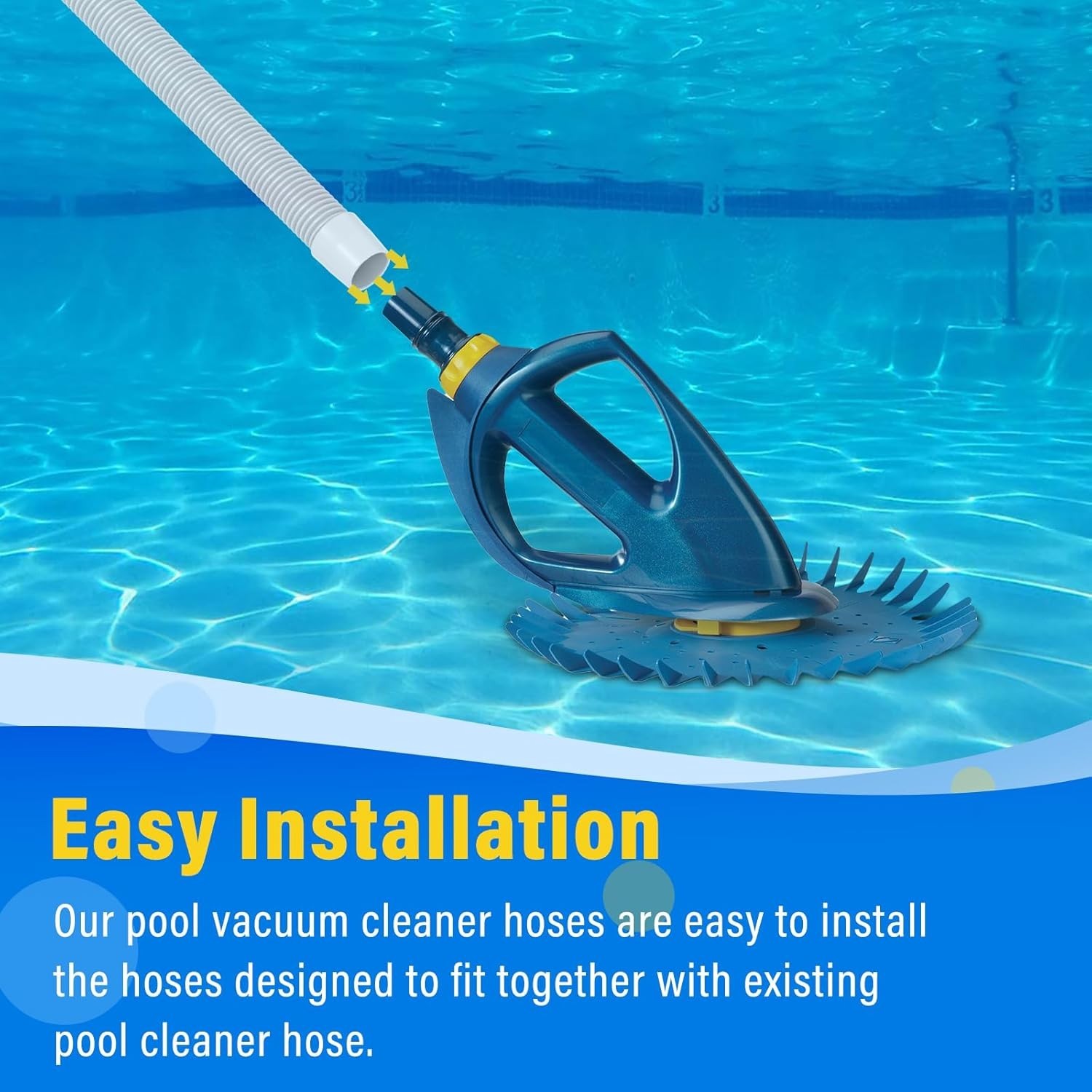 Durable 48&Prime; Pool Vacuum Hose Set – Perfect for Automatic Cleaners, 3 Count