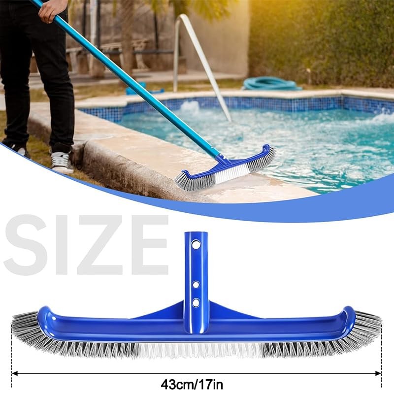 Pool Brush Head, 17&Prime; Brushes for Cleaning Walls, Large,