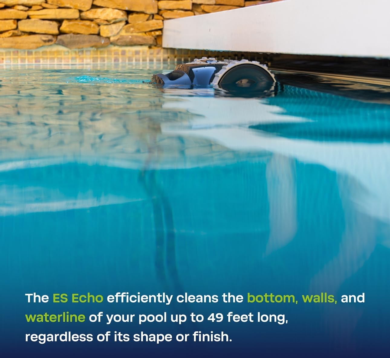 BWT ES Echo Cordless Robotic Pool Cleaner 4,000 GPH 3 Hour