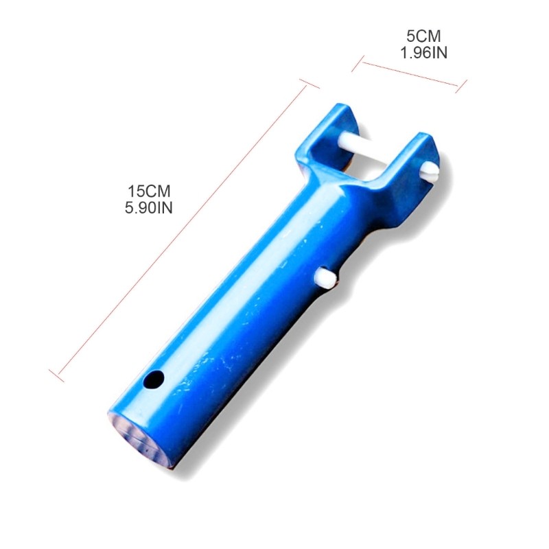 Vacuum Pool Brush Handle with V Clips & Pin for Swimming Pool Spa Vacuum 1 Piece
