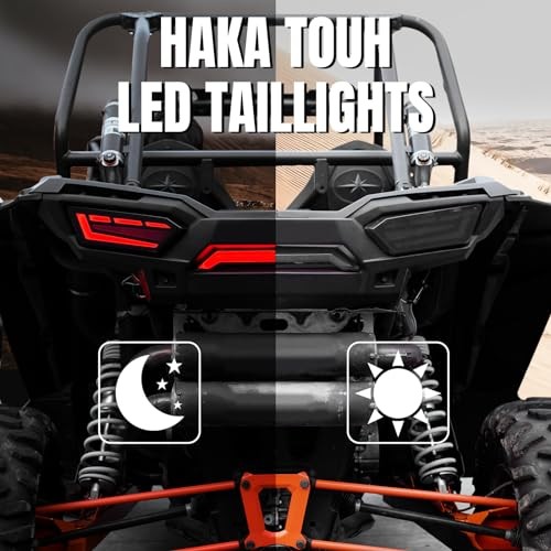 LED Tail Lights for Polaris RZR 900/1000 Accessories 2014-2019, Smoked Black