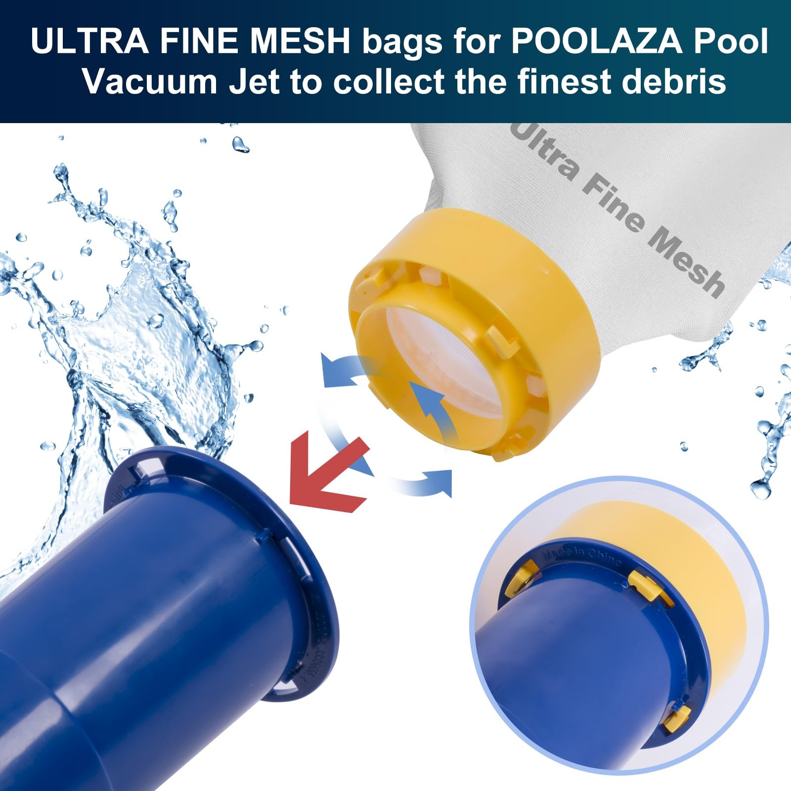 Pool Vacuum Bag Replacement for Pool Vacuum Jet Cleaner T3310 Series (1 Stand…