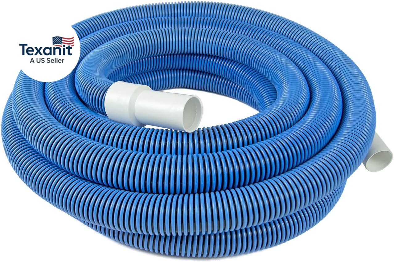 Manual Pool Vacuum Hose, 50 Ft X 1-1/2” for Inground & above Ground Pools, Not f