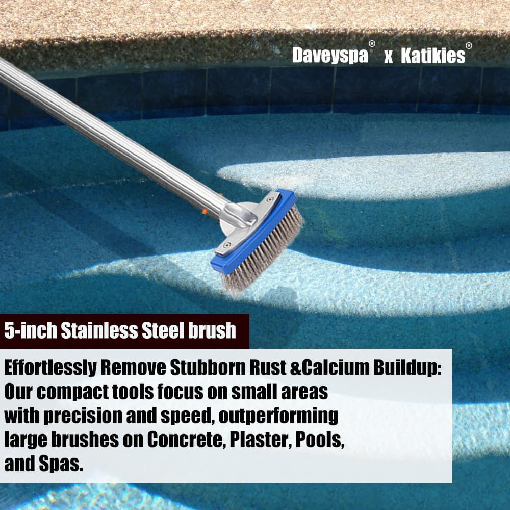 Ultimate Pool Maintenance Kit: Skimmer, Brushes & Chlorine Dispenser (5.01ft)